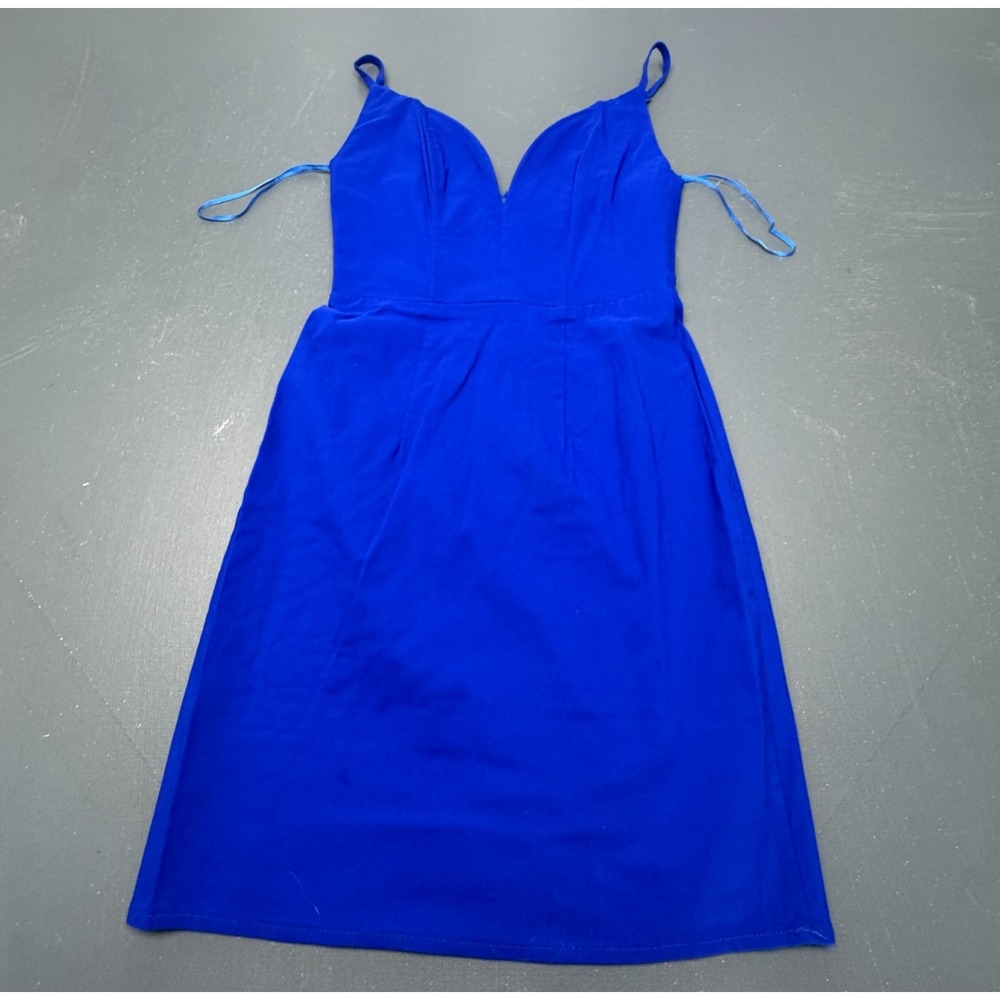 ICE Fashion Women's Size S Royal Blue Bodycon Mini Dress Spaghetti Strap Stretch